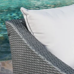 Antibes 6pc Wicker V-Shaped Sectional Sofa Set Gray/Silver - Christopher Knight Home -Outdoor Living Shop GUEST 2a4cb70d b2cd 4b54 ab6f 72aba8bad715