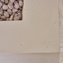 Aidan Square 31" Lightweight Concrete Gas Fire Pit - Light Gray - Christopher Knight Home -Outdoor Living Shop GUEST 2a5c8a7f 009d 40bd 801a 17f7f3d08dbc