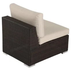 Santa Rosa 5pc Wicker Patio Seating Sectional Set With Cushions - Multi Brown With Beige Cushions - Christopher Knight Home -Outdoor Living Shop GUEST 2b56ff86 680b 4eef 94fa 365e35d534a8