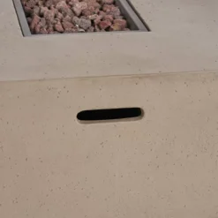 Perla 5pc Acacia Wood Sofa With Rectangular Fire Table - Teak/Cream/Light Gray - Christopher Knight Home -Outdoor Living Shop GUEST 2d2a0d7b 34c5 4a86 b9be a8e491db7b47