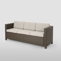 Puerta Wicker Patio Sofa - Christopher Knight Home -Outdoor Living Shop GUEST 2dc0e2e4 b107 40f5 961c 9a1d9782969a