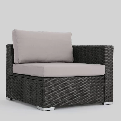 Santa Rosa 9pc Wicker Patio Sectional Sofa Set - Gray/Silver - Christopher Knight Home 5 Santa Rosa 9pc Wicker Patio Sectional Sofa Set - Gray/Silver - Christopher Knight Home - Image 3