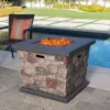 Carson Outdoor Stone Square Fire Pit - Gray - Christopher Knight Home -Outdoor Living Shop GUEST 2fcc055b 8cf7 46db 939f 106f218477d8