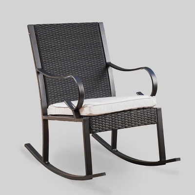 Harmony Wicker Patio Rocking Chair - Christopher Knight Home 7 Harmony Wicker Patio Rocking Chair - Christopher Knight Home - Image 5