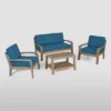4pc Grenada Acacia Patio Chat Set Gray - Christopher Knight Home -Outdoor Living Shop GUEST 300fbaca 61c0 4c4b 910e 2a951abf0b86