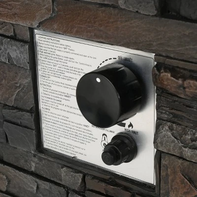 Blaeberry Outdoor Square Fire Pit Natural Stone - Christopher Knight Home 6 Blaeberry Outdoor Square Fire Pit Natural Stone - Christopher Knight Home - Image 4