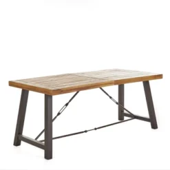 Spencer 7pc Wood & Wicker Dining Set - Brown - Christopher Knight Home -Outdoor Living Shop GUEST 311bc41b c2c7 4e43 a1a3 c986774bb5df