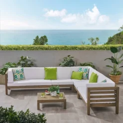 Oana 6pc Acacia Wood Patio Sectional Seating Set - Christopher Knight Home 15 Oana 6pc Acacia Wood Patio Sectional Seating Set - Christopher Knight Home -Outdoor Living Shop GUEST 311e51f1 067a 46e9 b81d 5e5a8623b509
