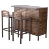 Milos 3pc Acacia Bar Set - Dark Brown - Christopher Knight Home -Outdoor Living Shop GUEST 31d0b4c8 519c 42d2 9a77 c51c7a62d97b