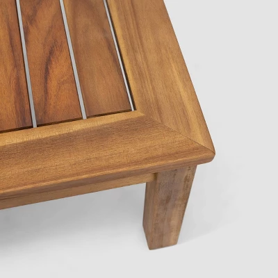 Santa Ana 4pc Acacia Wood Chat Set Teak/Teal - Christopher Knight Home 7 Santa Ana 4pc Acacia Wood Chat Set Teak/Teal - Christopher Knight Home - Image 5