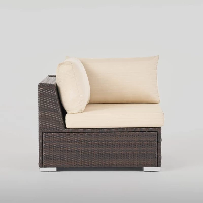 Santa Rosa 8pc Wicker Sectional Sofa Set - Brown/Beige - Christopher Knight Home 3 Santa Rosa 8pc Wicker Sectional Sofa Set - Brown/Beige - Christopher Knight Home