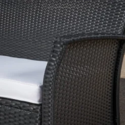 St. Lucia 4pc Wicker Patio Seating Set Black/White - Christopher Knight Home -Outdoor Living Shop GUEST 32adf699 eec5 4709 8a29 e47e392d7115