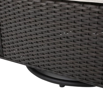 Avondale 3pc All-Weather Wicker Patio Chair Set W/ Fire Pit - Dark Brown - Christopher Knight Home 16 Avondale 3pc All-Weather Wicker Patio Chair Set W/ Fire Pit - Dark Brown - Christopher Knight Home - Image 14