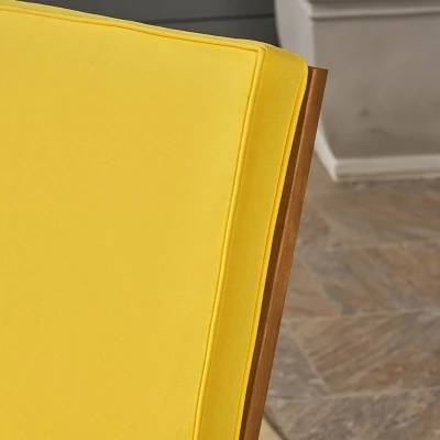 Champlain 3pc Acacia Wood Rocking Chairs Set Teak/Yellow - Christopher Knight Home 4 Champlain 3pc Acacia Wood Rocking Chairs Set Teak/Yellow - Christopher Knight Home - Image 2