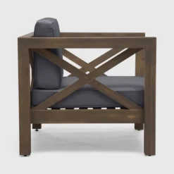 Brava 2pk Acacia Wood Club Chairs - Gray/Dark Gray - Christopher Knight Home 15 Brava 2pk Acacia Wood Club Chairs - Gray/Dark Gray - Christopher Knight Home -Outdoor Living Shop GUEST 3524ac30 485e 4663 9854 89d171639ddf