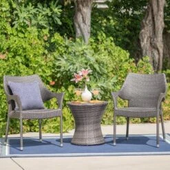 Mirage 3pc Wicker Stacking Chair Chat Set - Christopher Knight Home -Outdoor Living Shop GUEST 386a6ef5 9296 4963 b1dc 8513250c05fc