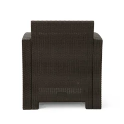 Jennings 5pc Faux Wicker Chat Set With Fire Pit - Brown/Mixed Beige - Christopher Knight Home -Outdoor Living Shop GUEST 39184bcf 70e2 4798 9ab5 a7d86515c217