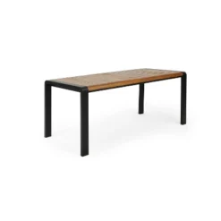Holt Rectangular Outdoor Acacia Wood Dining Table Teak/Black - Christopher Knight Home 10 Holt Rectangular Outdoor Acacia Wood Dining Table Teak/Black - Christopher Knight Home -Outdoor Living Shop GUEST 3af6127f 4f3a 4725 aa06 04d6aa894042