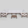 Brava 8pc Acacia Wood Sectional Sofa Set - Christopher Knight Home -Outdoor Living Shop GUEST 3b2fcd1b bb5f 4d5e a79a e8ba17449d80