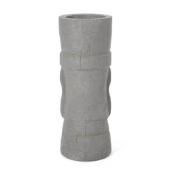 Christopher Knight Home 10" Wide Poulan Concrete Outdoor Novelty Polynesian Planter Stone Gray -Outdoor Living Shop GUEST 3bb11311 c3ca 4144 8b98 ed6f287a8356