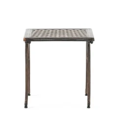 Mckinley Set Of 2 Cast Aluminum Patio End Tables - Copper - Christopher Knight Home -Outdoor Living Shop GUEST 3c4846cd 399d 4dc4 beaa 1dbaa07bcdd3