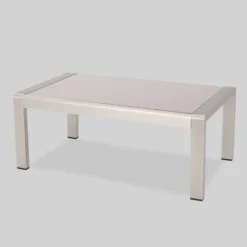 Cape Coral 2pc Aluminum Patio Loveseat & Coffee Table Set - Light Teal - Christopher Knight Home -Outdoor Living Shop GUEST 3ea057c0 133b 4041 b77f fa35847f63a0 1