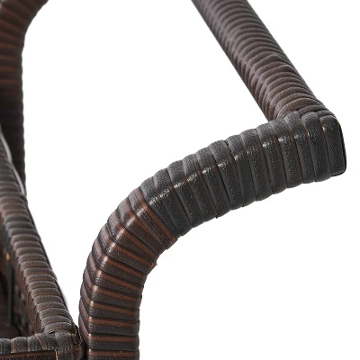 Savona Wicker Outdoor Serving Cart - Brown - Christopher Knight Home 8 Savona Wicker Outdoor Serving Cart - Brown - Christopher Knight Home - Image 6