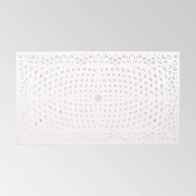 Phoenix Rectangle Aluminum Dining Table - White - Christopher Knight Home 3 Phoenix Rectangle Aluminum Dining Table - White - Christopher Knight Home