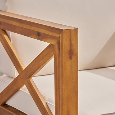 Brava Acacia Wood Club Chair - Christopher Knight Home 5 Brava Acacia Wood Club Chair - Christopher Knight Home - Image 3