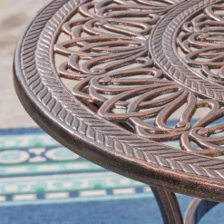 Tucson 32.5" Round Cast Aluminum Dining Table - Copper - Christopher Knight Home -Outdoor Living Shop GUEST 42001db7 2250 46a1 95ad 93a02ea454f4