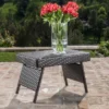 Thira Wicker Adjustable Folding Side Table - Mocha - Christopher Knight Home -Outdoor Living Shop GUEST 44275e28 12c5 43b5 b3ed 8f161f74fc9b
