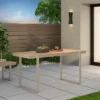 Cibola Outdoor Aluminum Rectangle Dining Table - Natural/Silver - Christopher Knight Home -Outdoor Living Shop GUEST 445b8692 1dd1 4ca6 a4c6 617e9eac4960