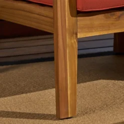 Grenada 5pc Acacia Sectional Sofa Set - Teak/Red - Christopher Knight Home -Outdoor Living Shop GUEST 456763cb 673b 4ccf baca 64f07d0a027c