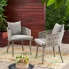 Pebble Set Of 2 Wicker Boho Club Chairs - Gray - Christopher Knight Home -Outdoor Living Shop GUEST 4571a386 0319 481a 9c1d 74fc1524012f