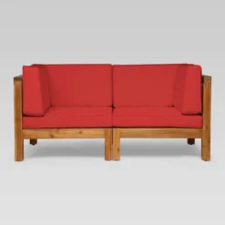 Brava 2pc Acacia Modular Loveseat - Christopher Knight Home -Outdoor Living Shop GUEST 45db3a24 d181 4009 815d ad4b20bbf2db