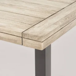 Jefferson 9pc Wood And Wicker Dining Set - Light Gray/Gray - Christopher Knight Home -Outdoor Living Shop GUEST 45fe0450 7d41 4169 a69e d8cc3e591fbf