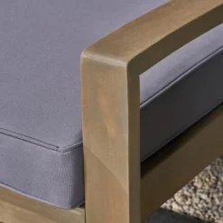 Grenada 2pc Acacia Wood Patio Chat Set - Gray/Dark Gray - Christopher Knight Home -Outdoor Living Shop GUEST 477cc619 9066 4328 afa7 779d041e6be3