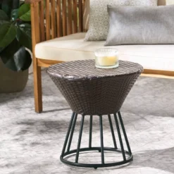 Crete Round Wicker Outdoor Side Table - Christopher Knight Home -Outdoor Living Shop GUEST 4886ecf8 8b8b 4101 b774 b4a01b19a692