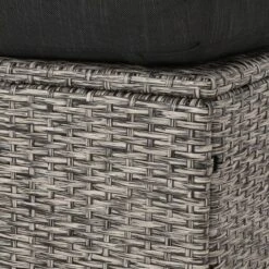 Puerta 2pk Outdoor Wicker Ottomans With Cushions - Black/Dark Gray - Christopher Knight Home -Outdoor Living Shop GUEST 4a0d64f8 ede3 4afb 8fcd 19ca9987a407