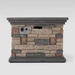 Ariel 5pc Wicker Rocking Chairs And Fire Pit Set - Dark Brown/Beige - Christopher Knight Home -Outdoor Living Shop GUEST 4ab29f81 574e 405a 9f4e 4941cab305b2