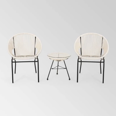 Nusa 3pc Faux Rattan Chat Set - Christopher Knight Home 9 Nusa 3pc Faux Rattan Chat Set - Christopher Knight Home - Image 7