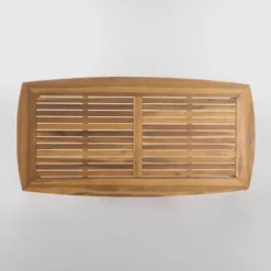 Llando 7-pc Acacia Wood Dining Set - Teak/Blue - Christopher Knight Home -Outdoor Living Shop GUEST 4cea9ccf 7a0c 4a82 9266 9a45425a2e2b