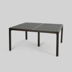 Tahoe Square Aluminum Modern Woven Accents Dining Table - Christopher Knight Home -Outdoor Living Shop GUEST 4d0dd1fe 9382 407d baa1 0aec23b40b05