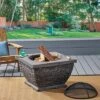 Mia Outdoor Wood Burning Lightweight Concrete Square Fire Pit - Gray - Christopher Knight Home -Outdoor Living Shop GUEST 4dd95b61 435e 4896 be5f 7c92f949c484