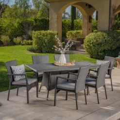 Thompson 7pc Wicker Dining Set - Christopher Knight Home -Outdoor Living Shop GUEST 4e7736f6 1636 4e56 a15e 21901d303f45