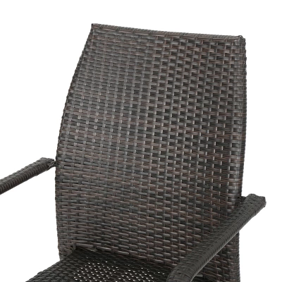 Crawford 3pc Wicker Chat Set - Multibrown - Christopher Knight Home 4 Crawford 3pc Wicker Chat Set - Multibrown - Christopher Knight Home - Image 2