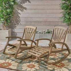 Sunview 2pk Acacia Wood Recliner Rocking Chairs - Gray - Christopher Knight Home 10 Sunview 2pk Acacia Wood Recliner Rocking Chairs - Gray - Christopher Knight Home -Outdoor Living Shop GUEST 4f09e76e b61c 4e9c 985b fad3e56f7c4e