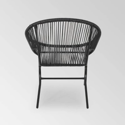 Nusa 2pk Faux Rattan Patio Club Chairs - Christopher Knight Home 6 Nusa 2pk Faux Rattan Patio Club Chairs - Christopher Knight Home - Image 4