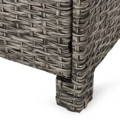Puerta 2pk Outdoor Wicker Ottomans With Cushions - Black/Dark Gray - Christopher Knight Home -Outdoor Living Shop GUEST 4fec050f c0bc 461d ad9a 460a5314b792