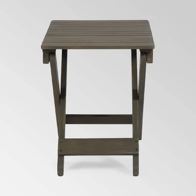 Malibu Folding Side Table - Gray - Christopher Knight Home 8 Malibu Folding Side Table - Gray - Christopher Knight Home - Image 6